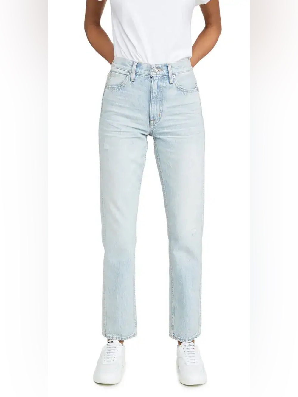 NWT - SLVRLAKE Virgina Slim Jeans in Long Song light wash. Size 29
